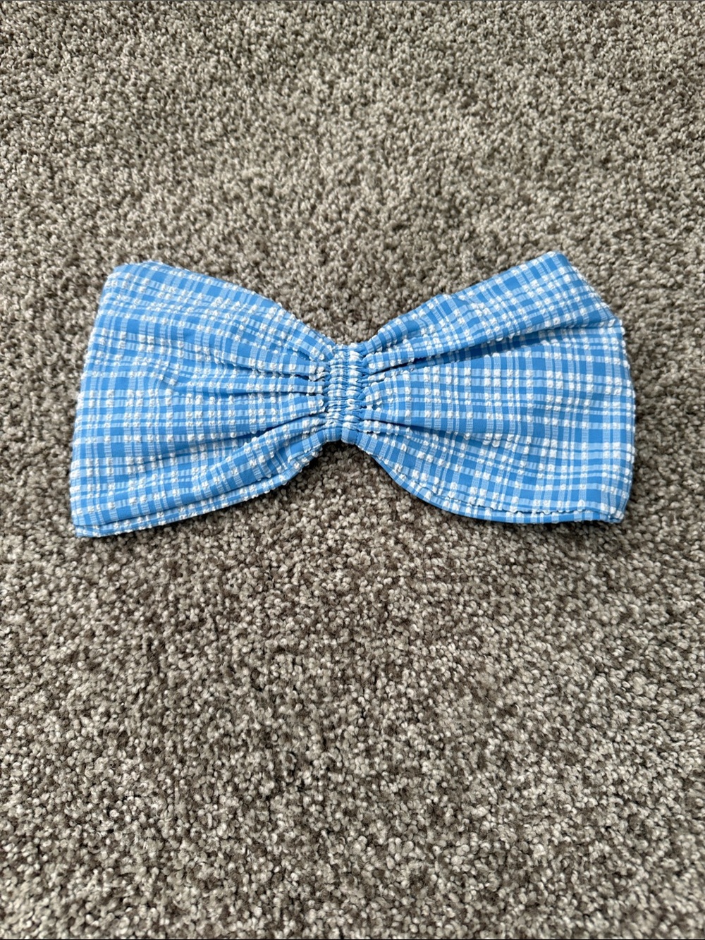 NWT Lululemon Blue Plaid Bow Headband